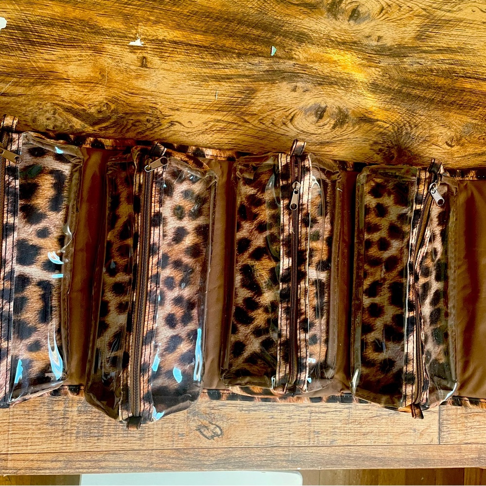 Leopard Print Cosmetic Bag Set